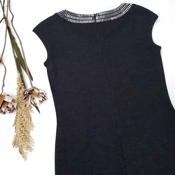 St. John Collection Charcoal Silver Sheath Dress 6 - Picture 2 of 12